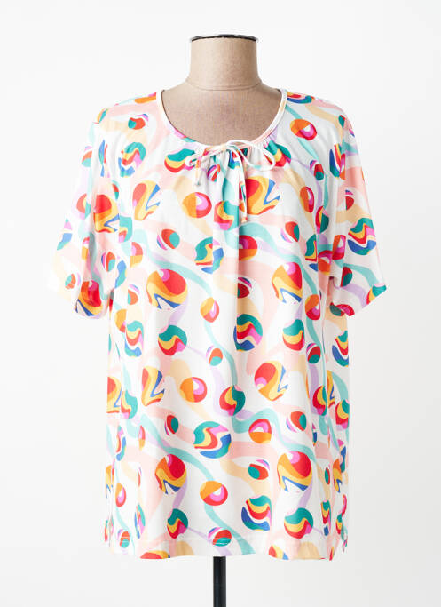 Tricou croială dreaptă mâneci scurte portocaliu GRIFFON femme