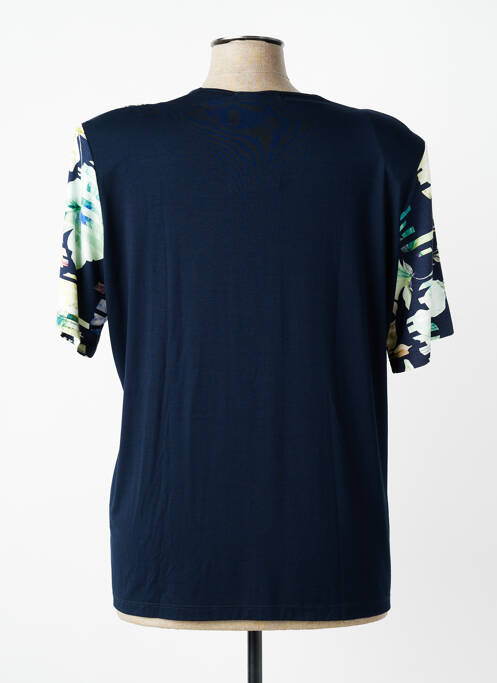 Tricou croială dreaptă mâneci scurte albastru I.ODENA femme