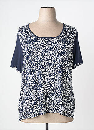 Tricou imprimeu fantezie mâneci scurte albastru GUY DUBOUIS femme