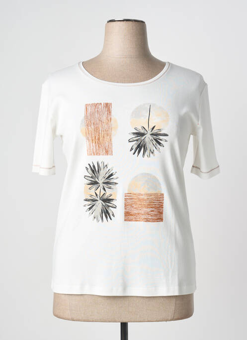 Tricou imprimeu fantezie mâneci scurte alb GRIFFON femme