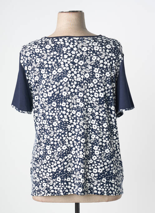 Tricou imprimeu fantezie mâneci scurte albastru GUY DUBOUIS femme