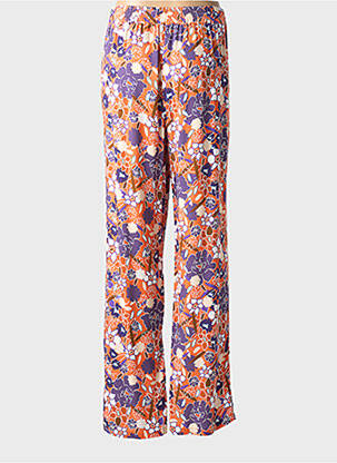 Pantalon drept țesătură poplin mărime normală portocalie MERI & ESCA femeie