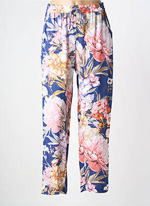 Pantalon drept talie elastică mărime normală albastru DERHY femme