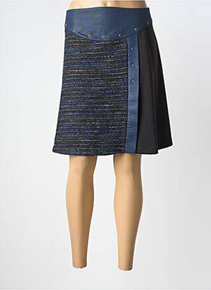 Fustă midi croială dreaptă albastru ZELI femme