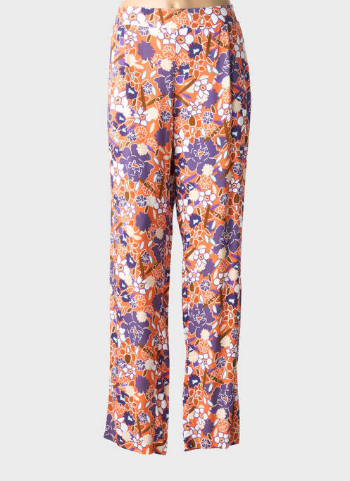 Pantalon drept țesătură poplin mărime normală portocaliu MERI & ESCA femme