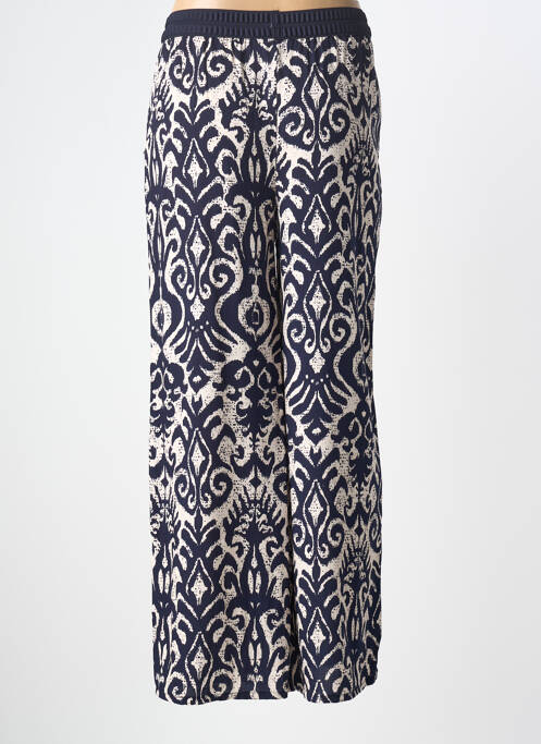 Pantalon larg țesătură poplin mărime normală albastru I.ODENA femme