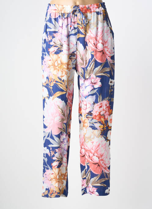 Pantalon drept talie elastică mărime normală albastru DERHY femme