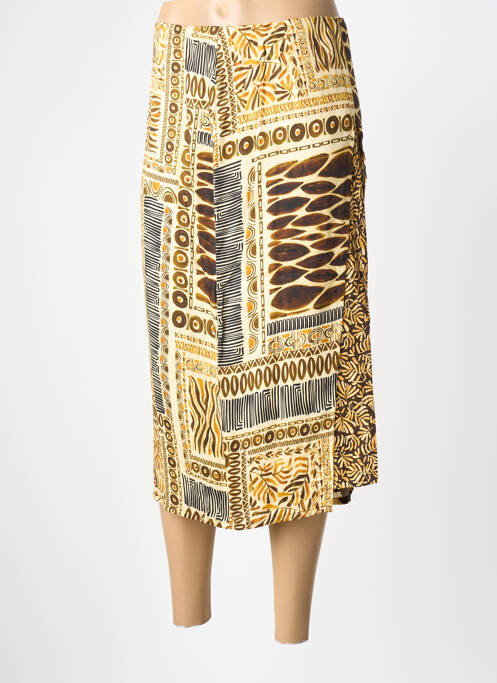 Fustă midi croială dreaptă galben PAUL BRIAL femme