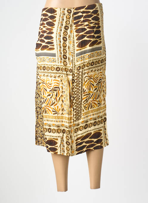 Fustă midi croială dreaptă galben PAUL BRIAL femme