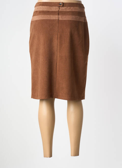 Fustă midi croială dreaptă maro MERI & ESCA femme