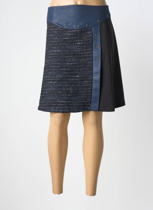 Fustă midi croială dreaptă albastru ZELI femme