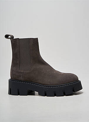 Botine/ghete toc mic toc de 4 la 6 cm gri COPENHAGEN femeie