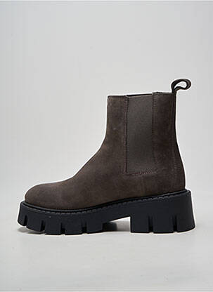 Botine/ghete toc mic toc de 4 la 6 cm gri COPENHAGEN femeie