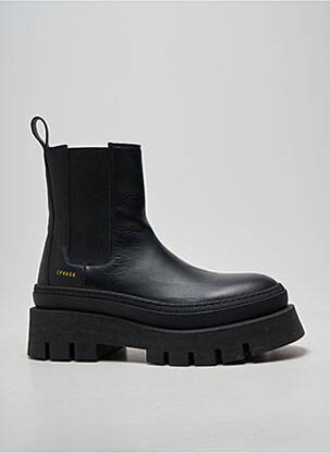 Botine/ghete toc mic toc de 4 la 6 cm negru COPENHAGEN femeie