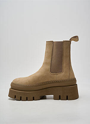 Botine/ghete toc mic toc de 4 la 6 cm bej COPENHAGEN femeie