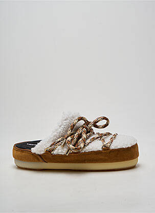 Mulete/saboți toc de 4 la 6 cm alb MOON BOOT femme