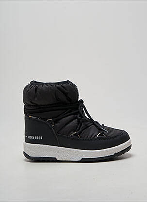 Botine/ghete închidere cu șireturi vârf rotund negru MOON BOOT copil