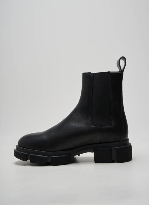 Botine/ghete toc mic toc plat până la 3 cm negru COPENHAGEN femme