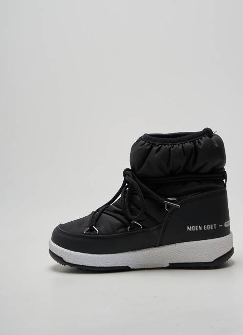 Botine/ghete închidere cu șireturi vârf rotund negru MOON BOOT enfant