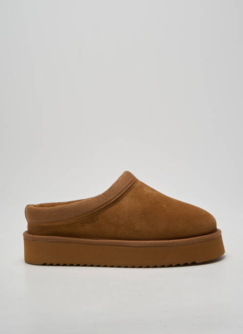 Mulete/saboți toc plat până la 3 cm maro COPENHAGEN femme