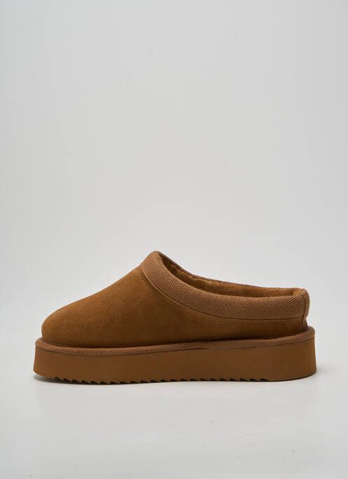 Mulete/saboți toc plat până la 3 cm maro COPENHAGEN femme