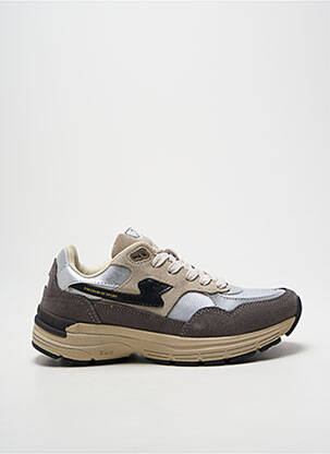 Adidași vârf rotund toc de 4 la 6 cm argintiu STEPNEY WORKERS CLUB femeie