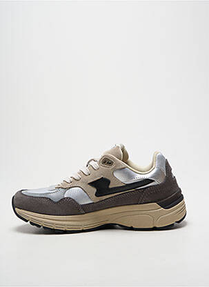Adidași vârf rotund toc de 4 la 6 cm argintiu STEPNEY WORKERS CLUB femeie