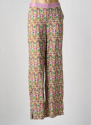 Pantalon drept talie elastică mărime normală violet GEISHA femeie