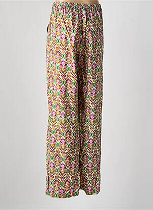 Pantalon drept talie elastică mărime normală violet GEISHA femeie