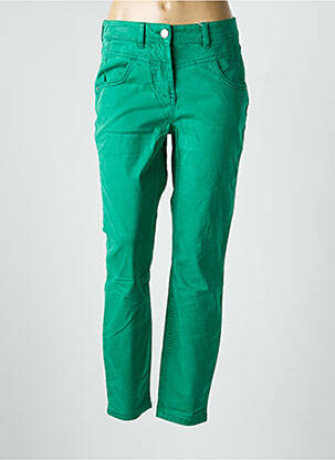 Pantalon slim țesătură poplin mărime normală verde CECIL femeie
