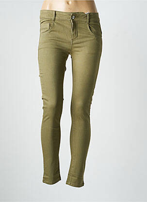 Blugi skinny elasticitate talie joasă verde LES P'TITES BOMBES femeie