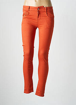 Blugi skinny elasticitate talie joasă portocaliu LES P'TITES BOMBES femeie