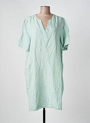 Rochie midi țesătură crep mâneci scurte verde CECIL femeie