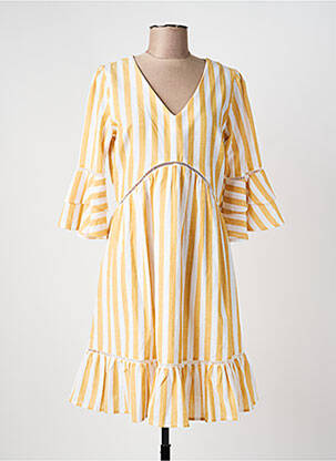Rochie midi mâneci 3/4 mâneci 3/4 bej MOLLY BRACKEN femme