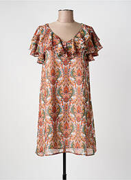 Rochie scurtă mâneci scurte mâneci scurte portocaliu MOLLY BRACKEN femeie