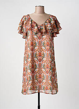 Rochie scurtă mâneci scurte mâneci scurte portocaliu MOLLY BRACKEN femme