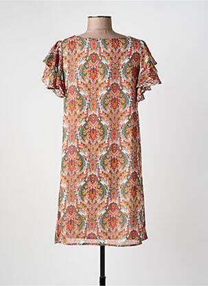 Rochie scurtă mâneci scurte mâneci scurte portocaliu MOLLY BRACKEN femeie