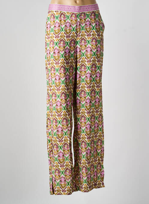 Pantalon drept țesătură crep mărime normală violet GEISHA femme