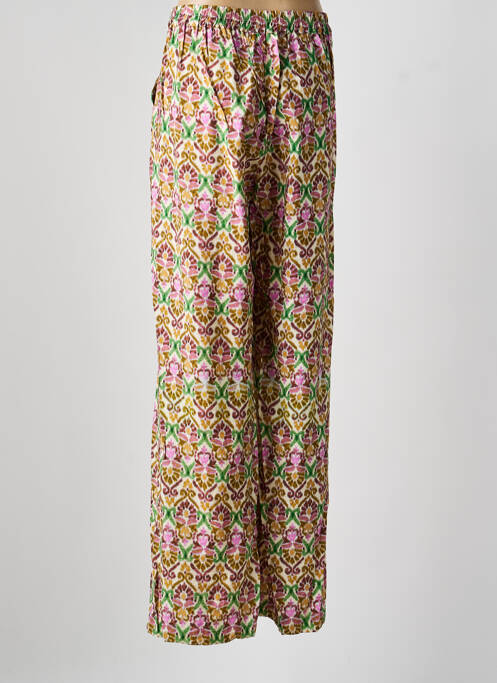 Pantalon drept țesătură crep mărime normală violet GEISHA femme