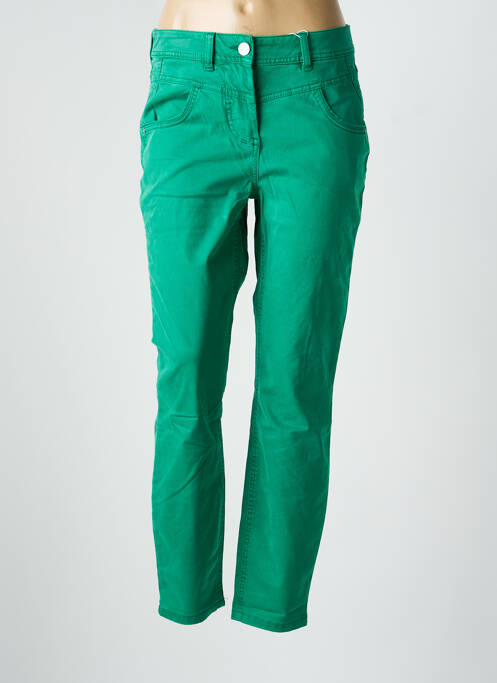 Pantalon slim țesătură poplin mărime normală verde CECIL femme
