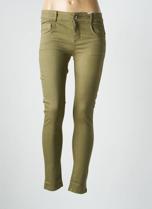 Blugi skinny elasticitate talie joasă verde LES P'TITES BOMBES femme