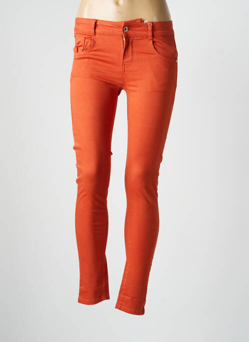 Blugi skinny elasticitate talie joasă portocaliu LES P'TITES BOMBES femme
