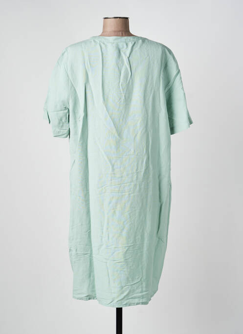 Rochie midi țesătură crep mâneci scurte verde CECIL femme