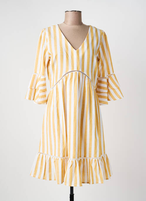 Rochie midi mâneci 3/4 mâneci 3/4 bej MOLLY BRACKEN femme