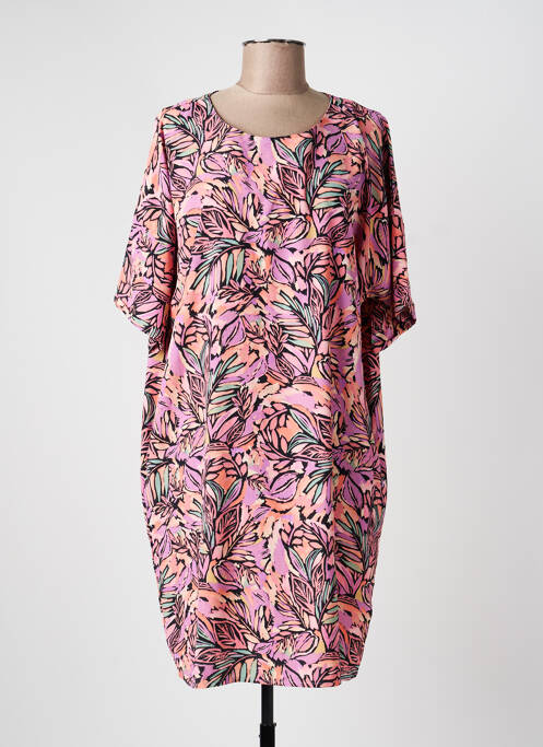 Rochie midi croială fluidă mâneci scurte roz MOLLY BRACKEN femme