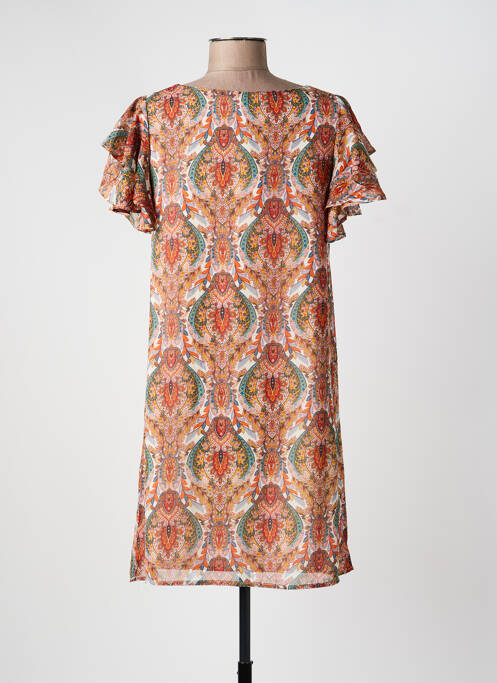 Rochie scurtă mâneci scurte mâneci scurte portocaliu MOLLY BRACKEN femme