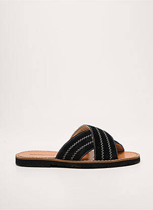 Mulete/saboți chiquet toc plat până la 3 cm negru MINORQUINES femme