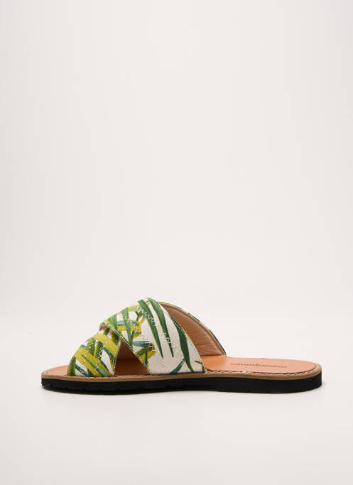 Mulete/saboți chiquet toc plat până la 3 cm verde MINORQUINES femme
