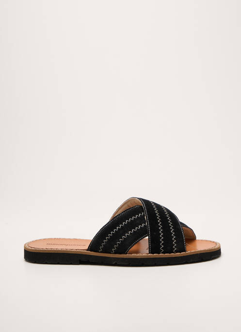 Mulete/saboți chiquet toc plat până la 3 cm negru MINORQUINES femme