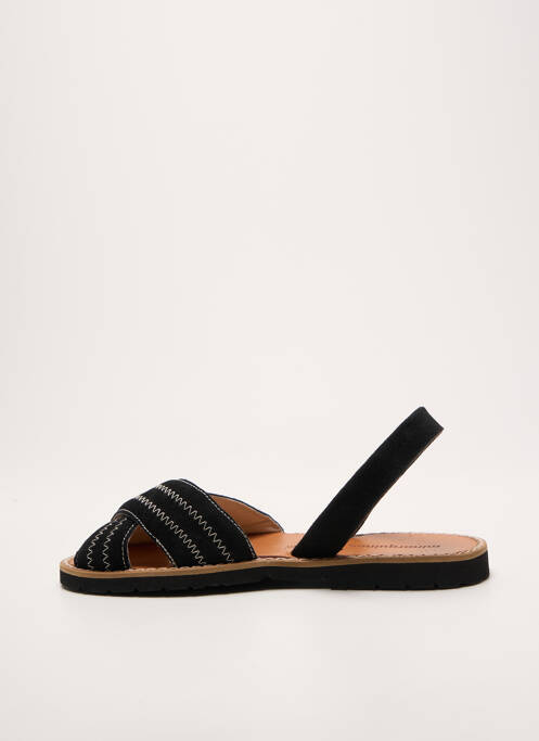 Sandale/pantofi decupați vârf deschis toc plat până la 3 cm negru MINORQUINES femme